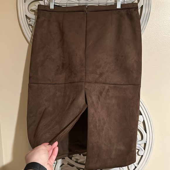 H&M Brown Pencil Skirt Knee-Length Workwear - Picture 8 of 13